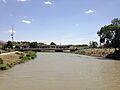 2014-06-12 14 06 31 View down the Humboldt River from Bridge Street in Winnemucca, Nevada