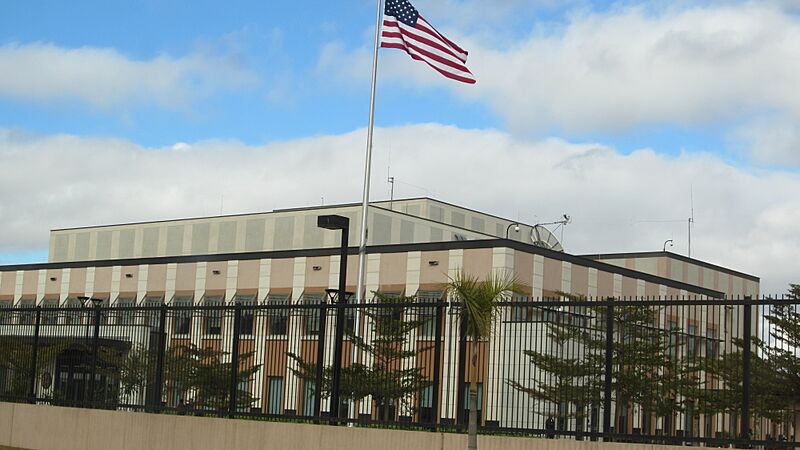 American embassy in Antananarivo, Madagascar