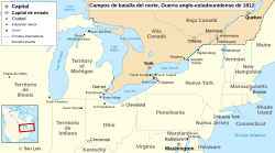 Archivo:Anglo American War 1812 Locations map-es