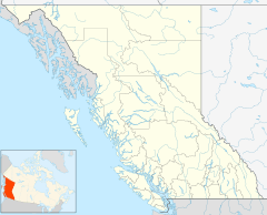 Penticton ubicada en Columbia Británica
