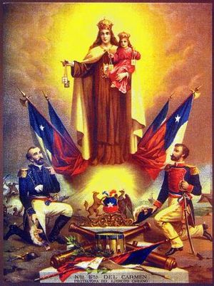 Archivo:Chile - Estampa de la Virgen del Carmen
