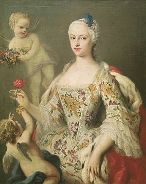 Archivo:Circa 1750 portrait painting of the Infanta Maria Antonia of Spain (1729-1785) by Jacopo Amigoni (Prado)