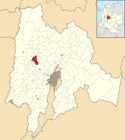 Sasaima ubicada en Cundinamarca