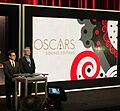 Directors J.J. Abrams and Alfonso Cuarón at the 87th Oscars Nominations Announcement
