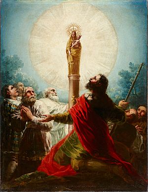 Archivo:El apóstol Santiago y sus discípulos adorando a la Virgen del Pilar