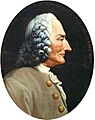 Inconnu d'après Augustin de Saint-Aubin, Jean-Philippe Rameau, détail (Museo internazionale e biblioteca della musica di Bologna)