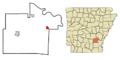 Lincoln County Arkansas Incorporated and Unincorporated areas Gould Highlighted