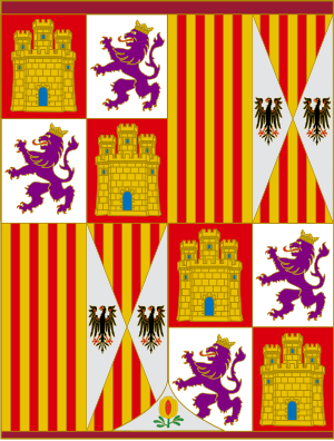 Archivo:Pendón heráldico de los Reyes Catolicos de 1492-1504