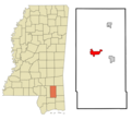 Perry County Mississippi Incorporated and Unincorporated areas New Augusta Highlighted