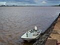 Río Uruguay y puente internacional vistos desde Paso de los Libres