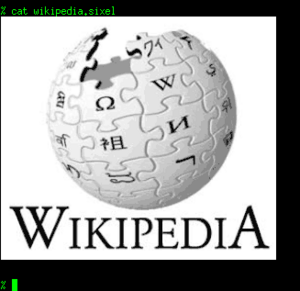 Archivo:Sixel Wikipedia logo