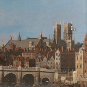 Archivo:Union Flag over Westminster, 1747 (detail of Canaletto's The Thames at Westminster Bridge - the Lord Mayor's Procession)