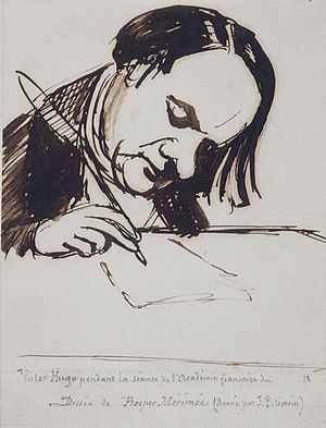 Archivo:Victor Hugo, dessin de Mérimée