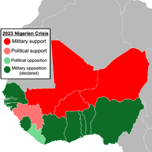 Archivo:2023 Nigerien Crisis Reaction (West Africa-ECOWAS)