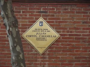 Archivo:Aquí vivió Julián Cortés Cavanillas