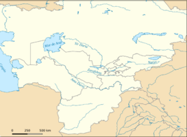 Mapa de la cuenca del mar de Aral;