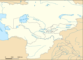 Mapa de la cuenca del mar de Aral;