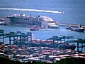 Costa Concordia in fase di ormeggio al terminal VTE