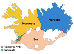 Distritos Islandia