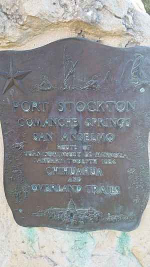 Archivo:Juan Dominguez de Mendoza Texas Historical Marker