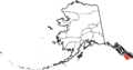 Map of Alaska highlighting Prince of Wales-Hyder Census Area