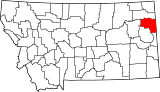 Map of Montana highlighting Richland County.svg
