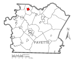 Map of Perryopolis, Fayette County, Pennsylvania Highlighted.png
