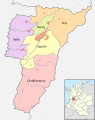 Mapa de Quindío (subregiones)
