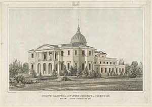 Archivo:State Capitol of New Jersey at Trenton. Built 1794. Altered & enlarged 1845 & 46 - H. Whateley ; John Notman, Phila, archt. ; H. Whateley, del. ; T. Sinclair's lith., Philada. LCCN92507914