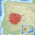 Vettones cities location map-es