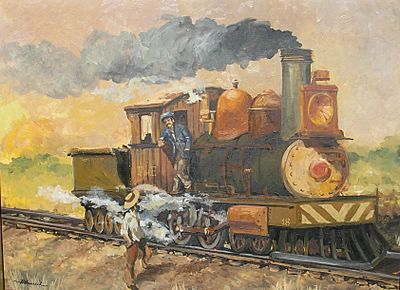 Archivo:Óleo del ferrocarril de San Fernando a Pichilemu, autor desconocido