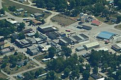Aerial view of Jamesport, Missouri 9-2-2013.JPG