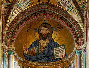 Archivo:Christ Pantocrator - Cathedral of Cefalù - Italy 2015 (crop)