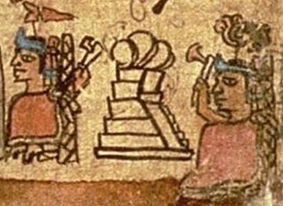 Codex Veinte Mazorcas Tlatoani Tepoztli bronce axe detail