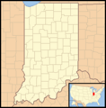 Indiana Locator Map with US