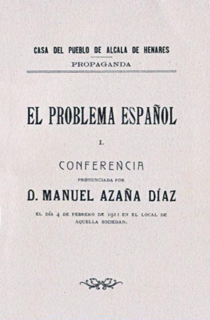 Archivo:Manuel Azaña (04-02-1911) El problema español