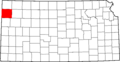 Map of Kansas highlighting Sherman County