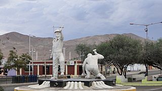 Monumento a los mineros en Diego de Almagro