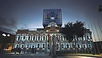 New Plurinational Legislative Assembly Building (Frontal View, Plaza Murillo, 01).jpg