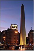 Obelisco de Buenos Aires at night