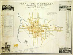Plano de Medellín, 1889