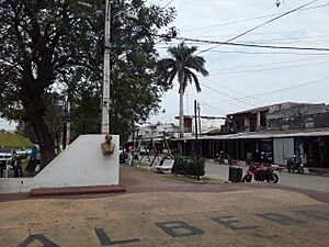 Archivo:Plaza y busto de Alberdi