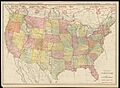 Rand McNally Standard Map of the United States 1921 UTA