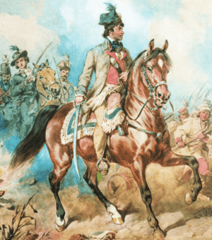 Archivo:Tadeusz Kośiuszko during battle of Racławice
