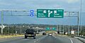Where Route 1 splits away and we go straight ahead to Route 3