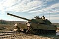 XM-1 Abrams during a demonstration on the test range of Fort Knox, 1979