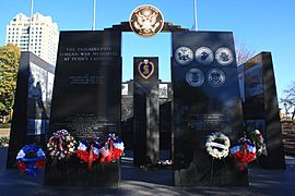 A396, Philadelphia Korean War Memorial, west entrance facade.jpg