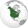 Anglo-America (centered orthographic projection)
