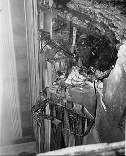 Bomber Crashed into Empire State Building 1945.jpg