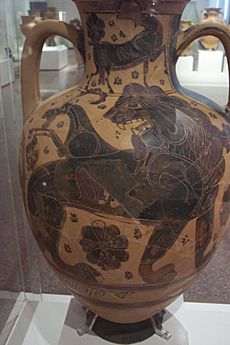 Archivo:Chimera on vase at Athens' Archaeological Museum